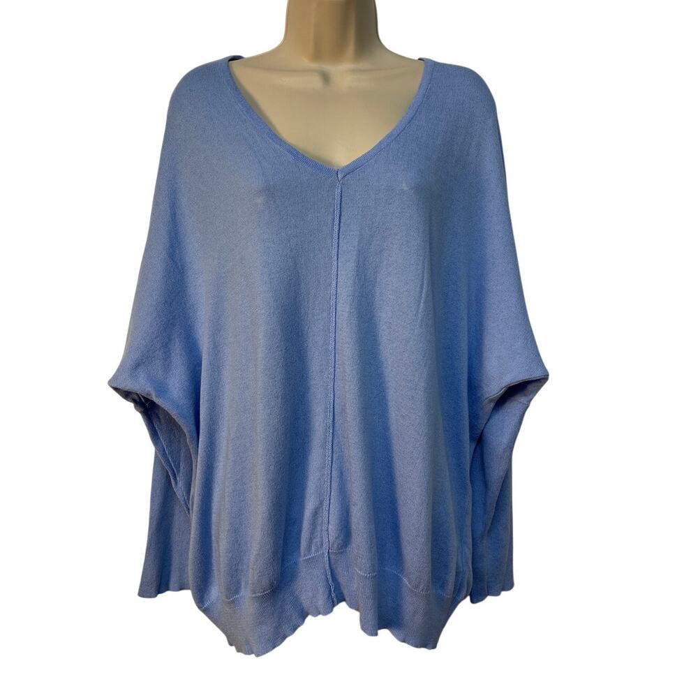 PARKHURST‎ Angel Sleeve V-neck Sweater Small Pre-owned Cotton Blend